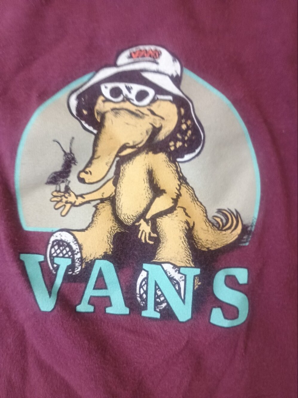 Vans Kids 2T Maroon Skate Antecater Mascot Graphic Tee Short Sleeve - Picture 5 of 9